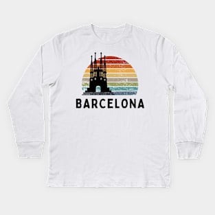 Barcelona inspired design Kids Long Sleeve T-Shirt